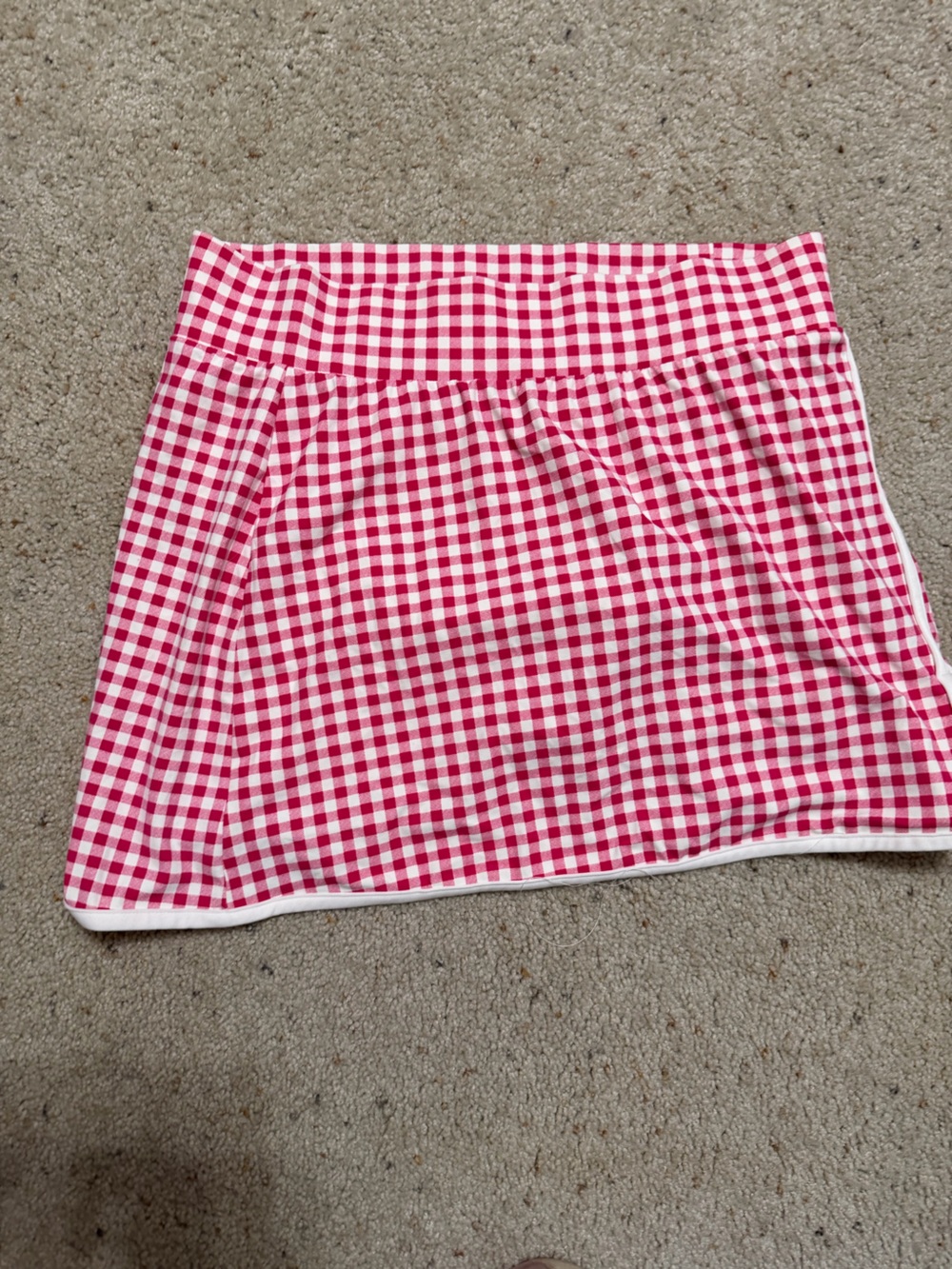 all in motion Red and White Gingham Flat-Front Shorts